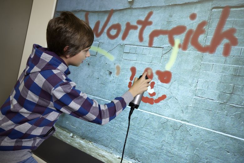 Exponat Graffiti-Wand