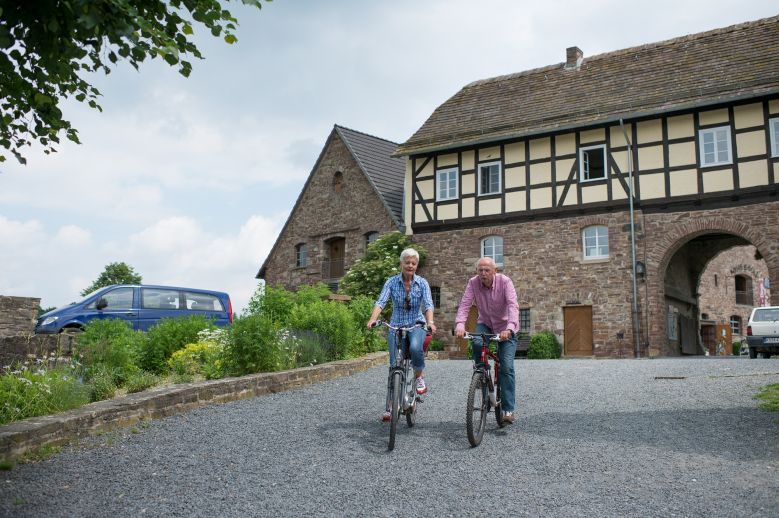 Radfahren am Wasserschloss Wülmersen
